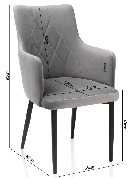 Krzesło Tapicerowane KT 51 Stelaż Metalowy Nowoczesny Design Ponadczasowe_7.jpg