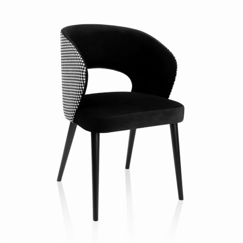 Krzesło Tapicerowane KT 55 Ekskluzywne Kontrastujące Elegancki Styl Wygodne_1.jpg