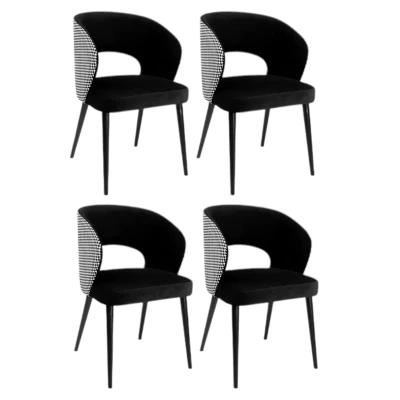 Krzesło Tapicerowane KT 55 Ekskluzywne Kontrastujące Elegancki Styl Wygodne_2.jpg