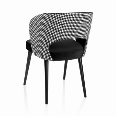 Krzesło Tapicerowane KT 55 Ekskluzywne Kontrastujące Elegancki Styl Wygodne_5.jpg