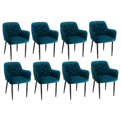 Krzesło Tapicerowane KT 57 Stelaż Metalowy Subtelny Design Pikowane Oparcie_6.jpg