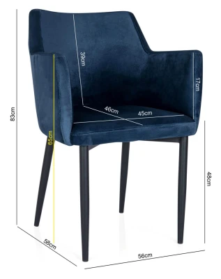 Krzesło Tapicerowane KT 68 Stelaż Metalowy Piękne Komfortowe Eleganckie_7.jpg