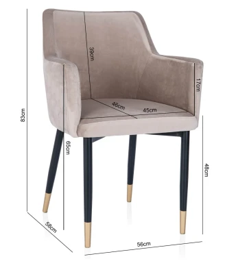 Krzesło Tapicerowane KT 70 Złote Akcenty Nowoczesne Eleganckie Stylowe_6.jpg