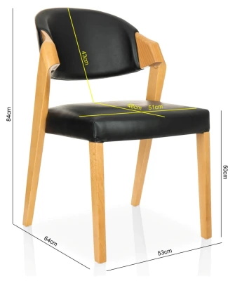 Krzesło Tapicerowane KT 73 Skóra Ekologiczna Ergonomiczne Wygodne Stylowe_5.jpg
