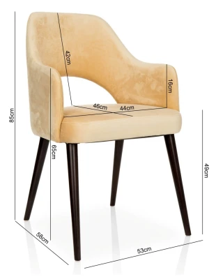 Krzesło Tapicerowane KT 93 z Podłokietnikami Wygodne Stylowy Design Trwałe_4.jpg