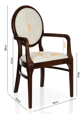 Krzesło Tapicerowane KT 98 z Podłokietnikami Eleganckie Wygodne Solidne_4.jpg