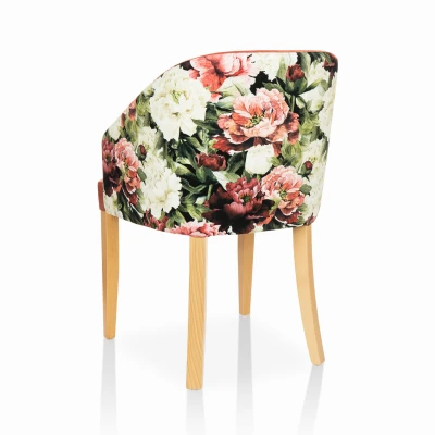 Krzesło Tapicerowane KT 101 Kwiecisty Wzór Eleganckie Wyjątkowy Design_6.jpg
