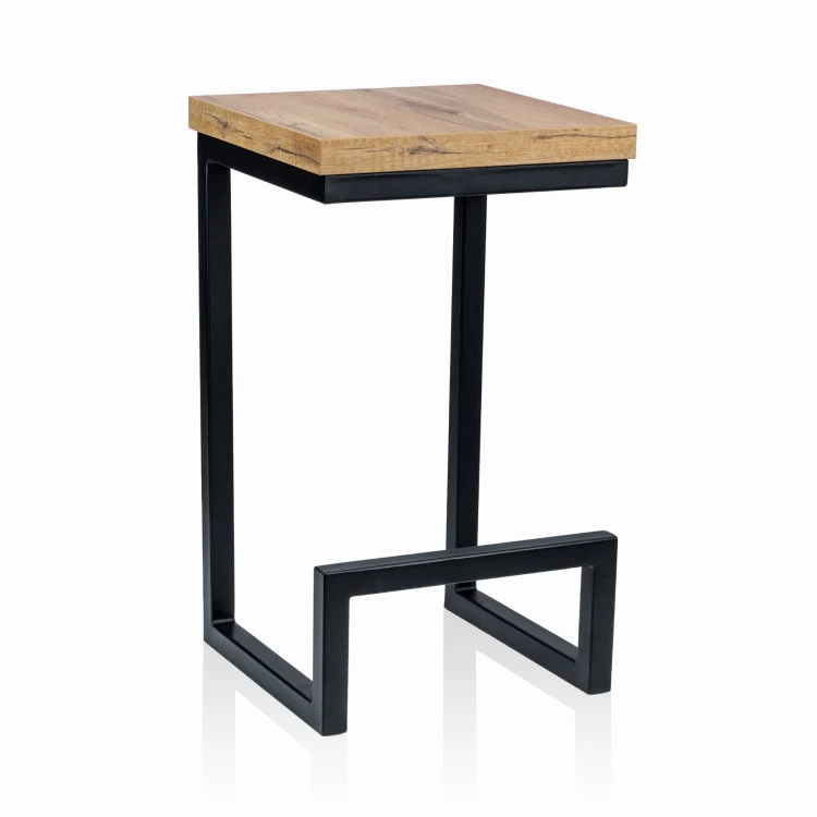 Hoker KT 105 Stelaż Metalowy Drewniane Siedzisko Wyjątkowe Nowoczesny Styl_5.jpg