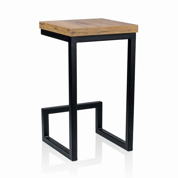 Hoker KT 105 Stelaż Metalowy Drewniane Siedzisko Wyjątkowe Nowoczesny Styl_6.jpg