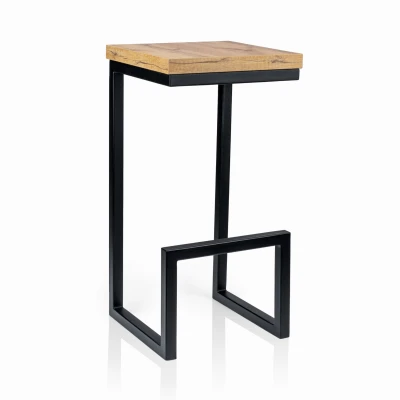 Hoker KT106 Stelaż Metalowy Drewniane Siedzisko Stylowe Nowoczesne Stabilne_4.jpg