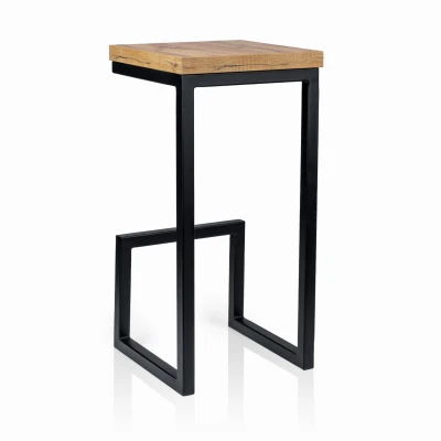 Hoker KT106 Stelaż Metalowy Drewniane Siedzisko Stylowe Nowoczesne Stabilne_5.jpg