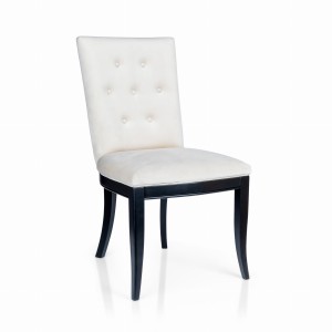 Krzesło tapicerowane do jadalni, pikowane oparcie, KT112