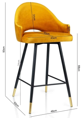 Hoker Tapicerowany KT 123 Stelaż Metalowy Złote Akcenty Elegancki Wygodny_1.jpg