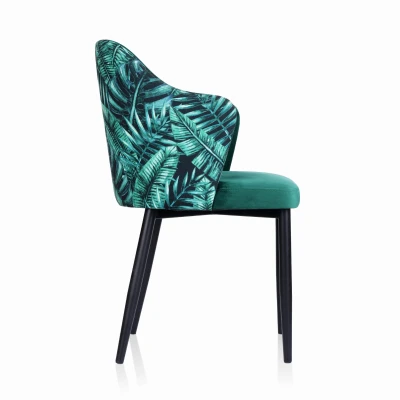 Krzesło Tapicerowane KT 150 Stelaż Metalowy Kontrastujące Detale Eleganckie_2.jpg