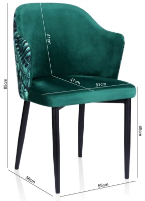 Krzesło Tapicerowane KT 150 Stelaż Metalowy Kontrastujące Detale Eleganckie_4.jpg
