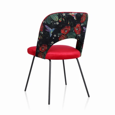 Krzesło Tapicerowane KT 151 Estetyczne Kontrastujące Materiały Stylowe_6.jpg