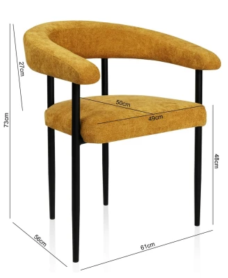 Krzesło Tapicerowane KT 156 Stelaż Metalowy Wygodne Funkcjonalne Stabilne_4.jpg