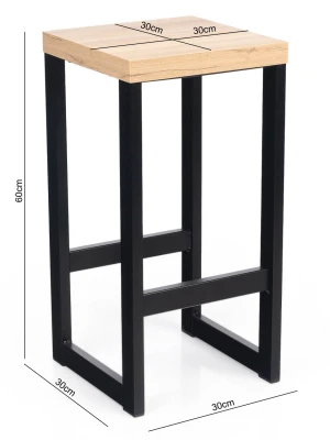 Hoker KT 162 Stelaż Metalowy Siedzisko Drewniane Stylowy Funkcjonalny_2.jpg