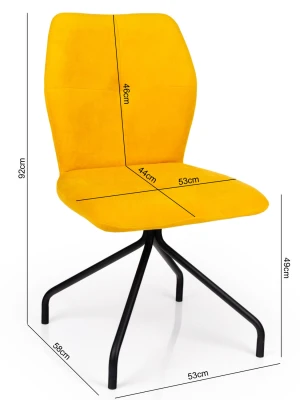 Krzesło Tapicerowane KT 170 Stelaż Metalowy Nowoczesny Design Eleganckie_1.jpg