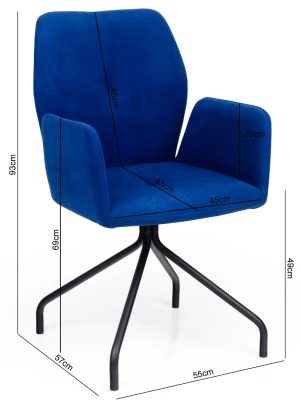 Krzesło Tapicerowane KT 171Stelaż Metalowy Wygodny Nowoczesny Design Trwałe_1.jpg