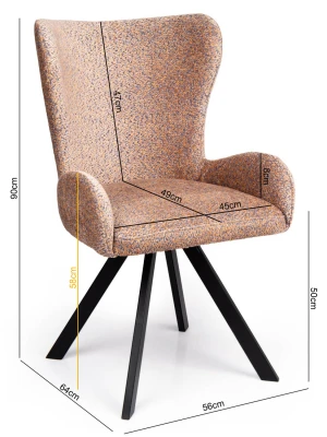 Krzesło Tapicerowane KT 189 Stelaż Metalowy Eleganckie Wyjątkowe Nowoczesne_2.jpg