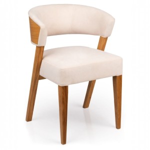 Krzesło Drewniane Tapicerowane KT184 Białe