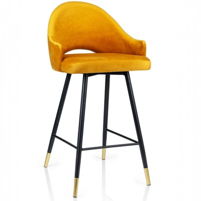 Hoker Tapicerowany KT 123 Stelaż Metalowy Złote Akcenty Elegancki Wygodny_2.jpg