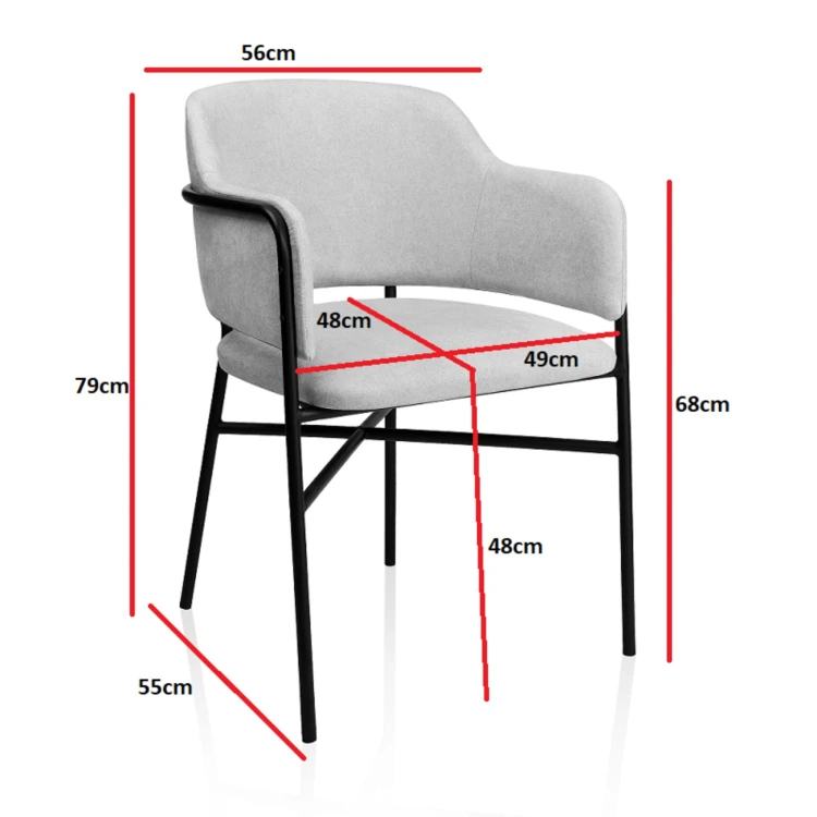 Eleganckie Krzesło Tapicerowane KT 36 z Metalowym Stelażem_9.jpg