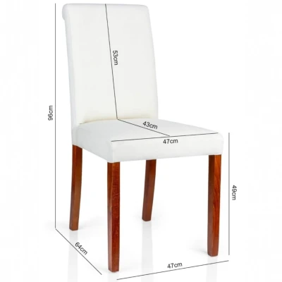 Dokładny schemat wymiarów krzesła KT1 wysokość i szerokość siedziska