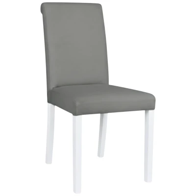 Krzesło tapicerowane KT1 szary welur Magic Velvet 2217 nogi białe