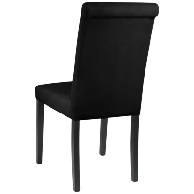 Krzesło tapicerowane KT1 czarne tył oparcia i wykończenie pleców