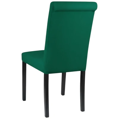 Zielone krzesło tapicerowane KT1 tył i precyzyjne wykończenie oparcia