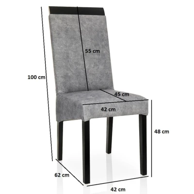 Wymiary krzesła KT2 rysunek techniczny i parametry