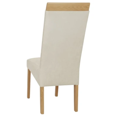 Krzesło tapicerowane KT2 beżowe tył i wykończenie pleców