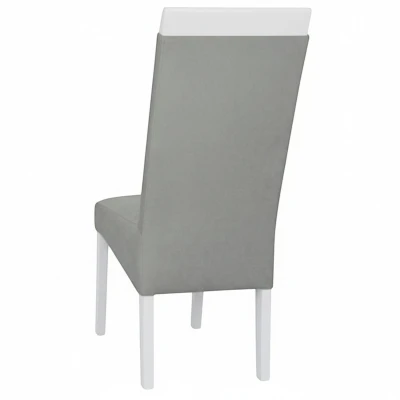 Krzesło tapicerowane KT2 szare tył oparcia i wykończenie pleców