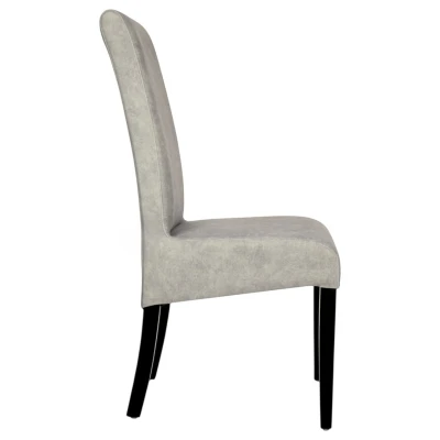 Krzesło KT10 czarny bok i stabilna konstrukcja z litego drewna buk