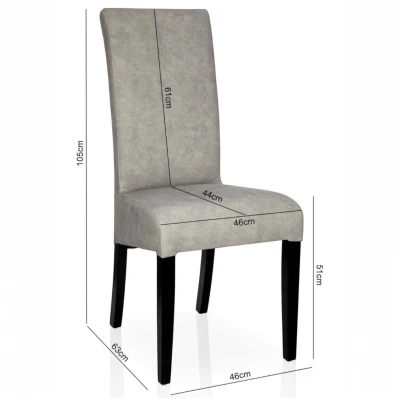 Krzesło tapicerowane KT10 kreator profil czarny stelaż tkanina Chill Me 03 szary
