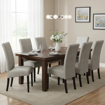 Wysokie krzesła KT10 aranżacja w eleganckiej jadalni czarny nogi