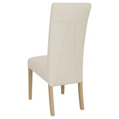 Krzesło tapicerowane KT10 beżowe tył oparcia 61cm i wykończenie pleców