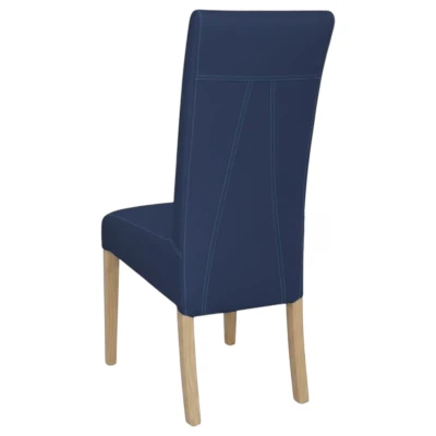 Krzesło tapicerowane KT10 granatowe tył oparcia 61cm i wykończenie pleców