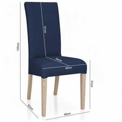 Zdjęcie krzesła z wymiarami KT10 specyfikacja techniczna 105cm granatowe