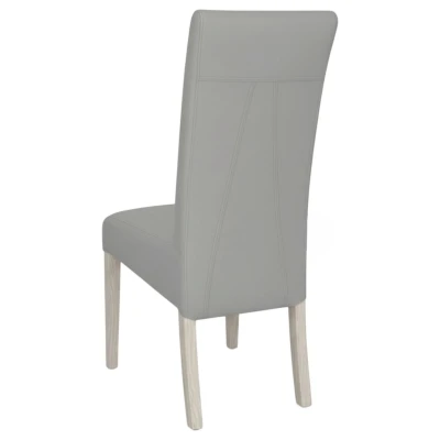 Krzesło tapicerowane KT10 szare tył oparcia 61cm i wykończenie pleców