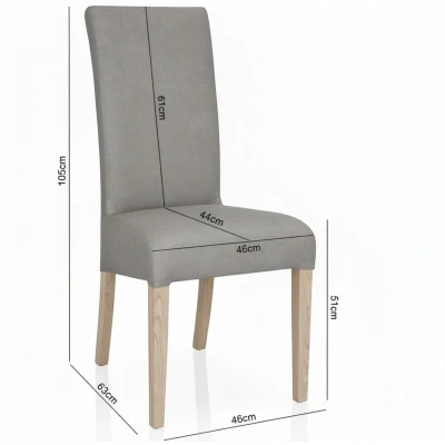 Zdjęcie krzesła z wymiarami KT10 specyfikacja techniczna 105cm szare