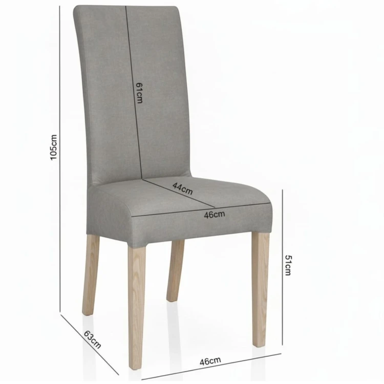 Zdjęcie krzesła z wymiarami KT10 specyfikacja techniczna 105cm szare