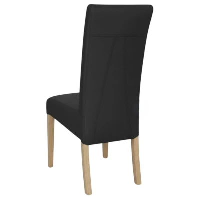 Krzesło tapicerowane KT10 czarne tył oparcia 61cm i wykończenie pleców