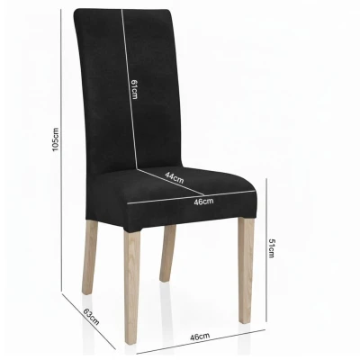 Zdjęcie krzesła z wymiarami KT10 specyfikacja techniczna 105cm czarne