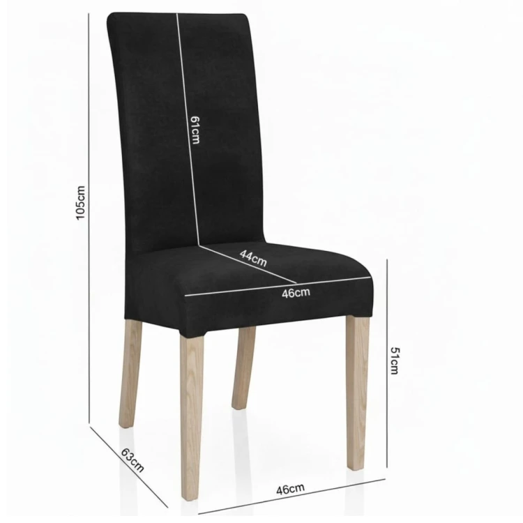 Zdjęcie krzesła z wymiarami KT10 specyfikacja techniczna 105cm czarne