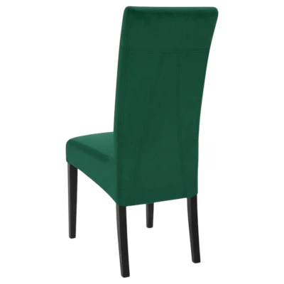 Krzesło tapicerowane KT10 zielone tył oparcia 61cm i wykończenie pleców