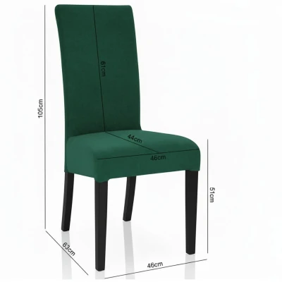 Zdjęcie krzesła z wymiarami KT10 specyfikacja techniczna 105cm zielone