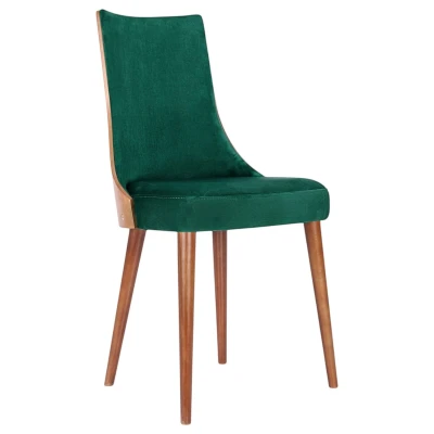 Krzesło tapicerowane KT15 kreator profil dąb rustykal tkanina magic velvet 2225 zielony